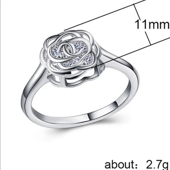 New 925 Silver Flower Design Women’s Ring - Picture 2 of 3